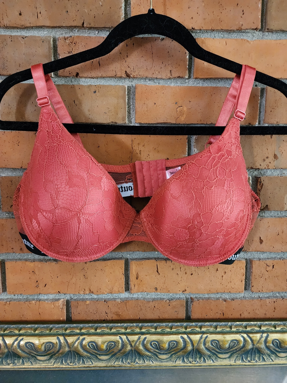 Juicy Couture Coral Lace Underwire Bra 40D